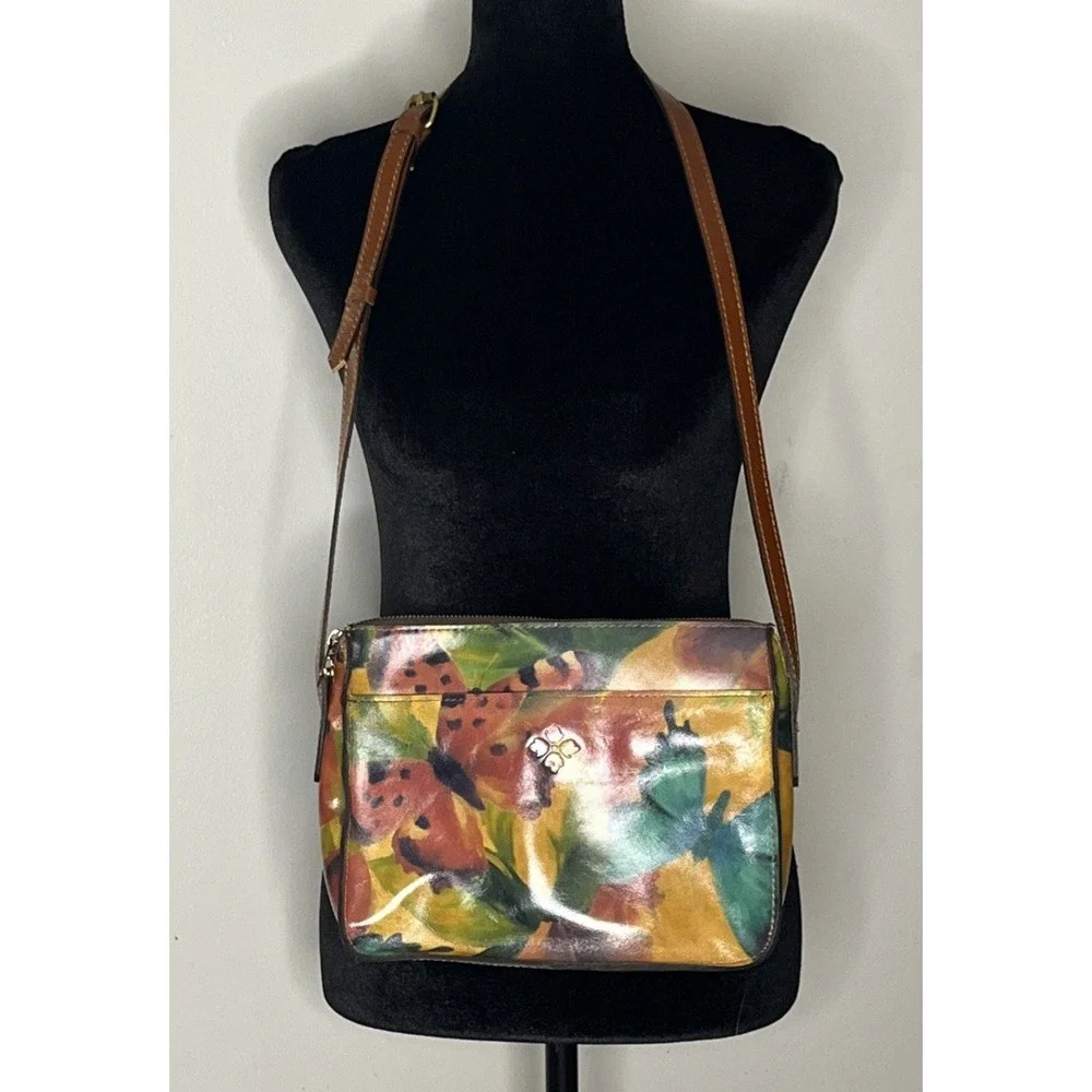 Patricia Nash Vallata crossbody bag Purse watercolor butterfly